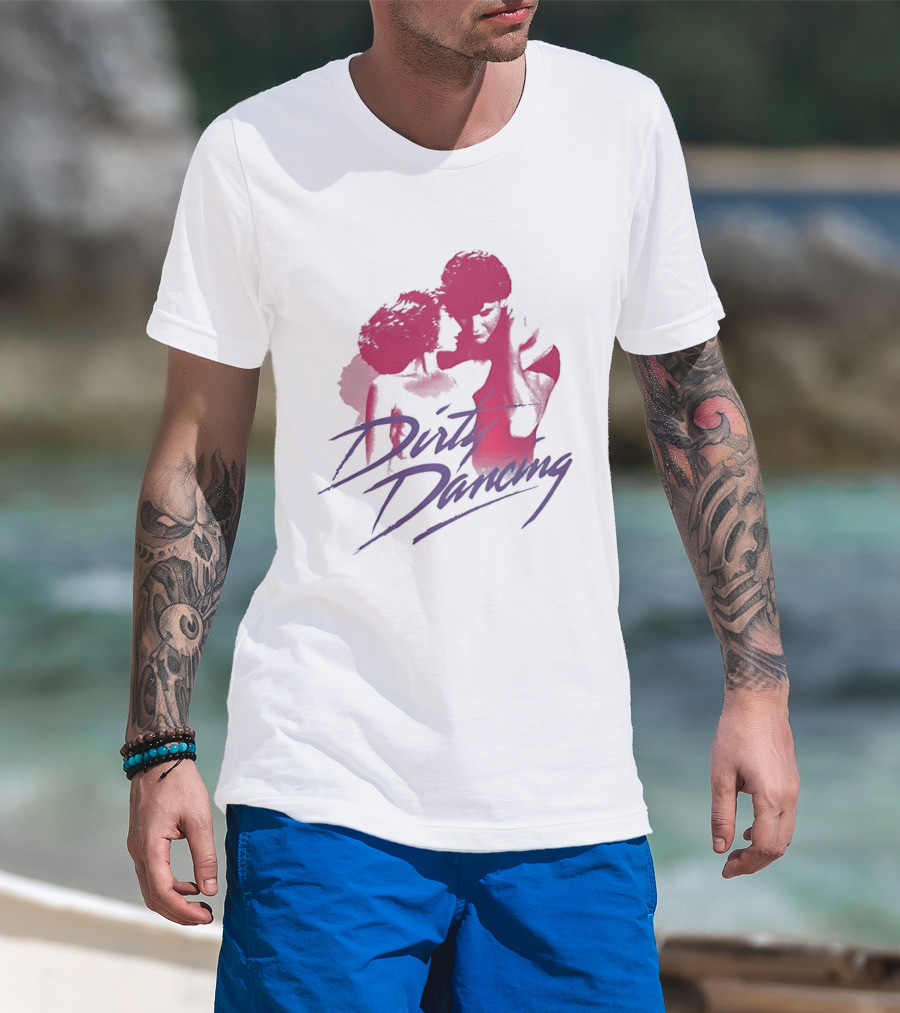 Dirty Dancing Patrick Swayze Jennifer Grey Romantic Lift Scene T-Shirt