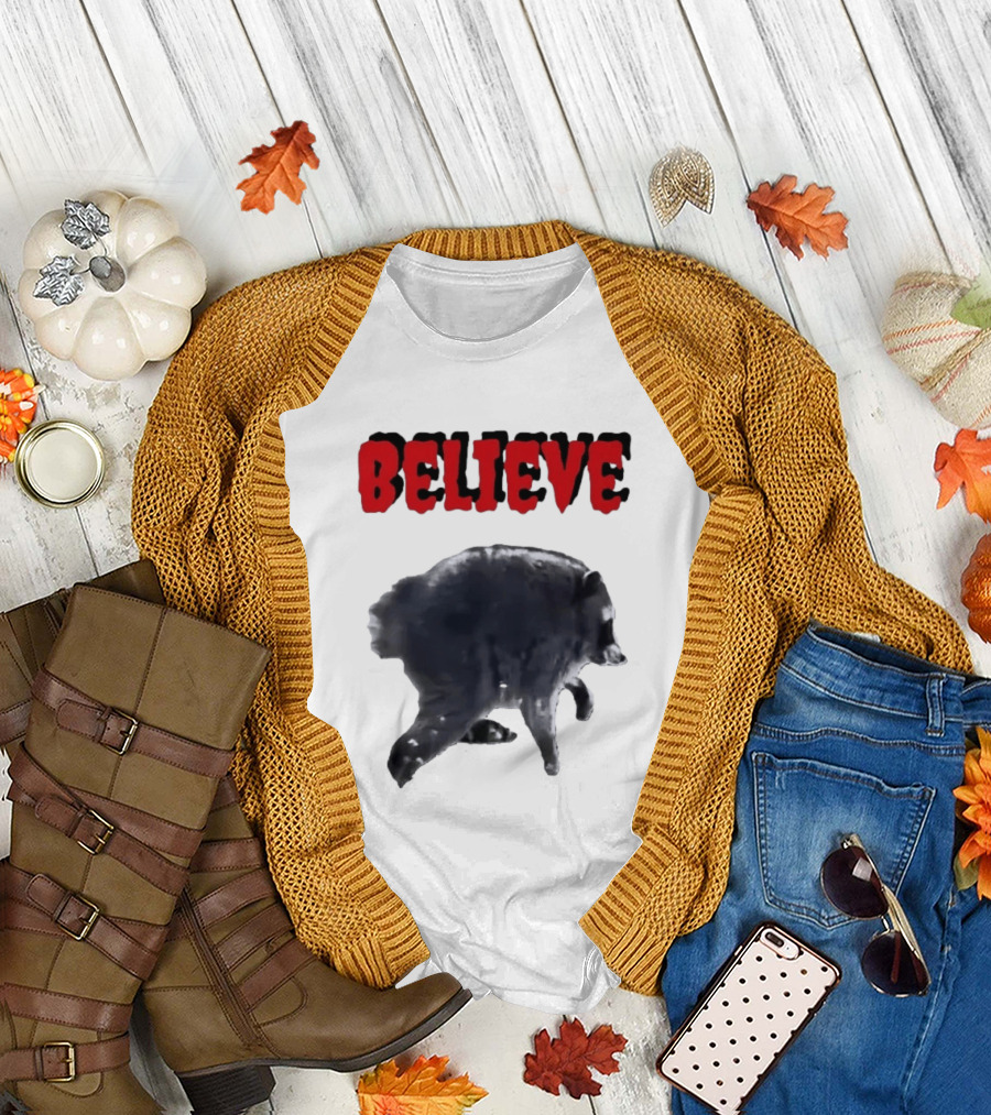Jimothy Club Believe Raccoon T-Shirt