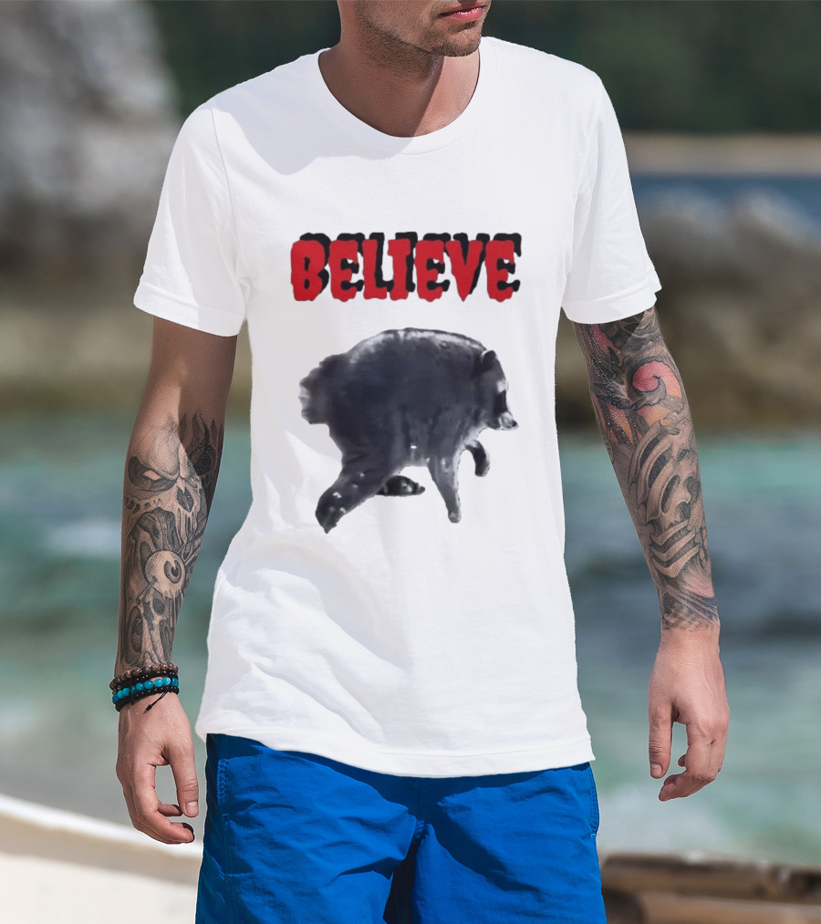 Jimothy Club Believe Raccoon T-Shirt