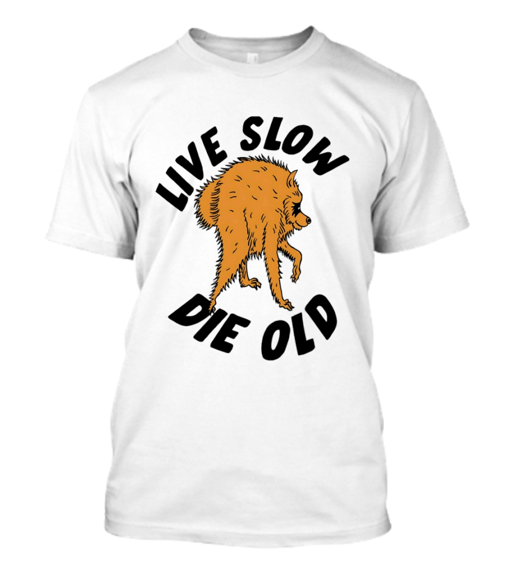 Live Slow Die Old Wolf T-Shirt