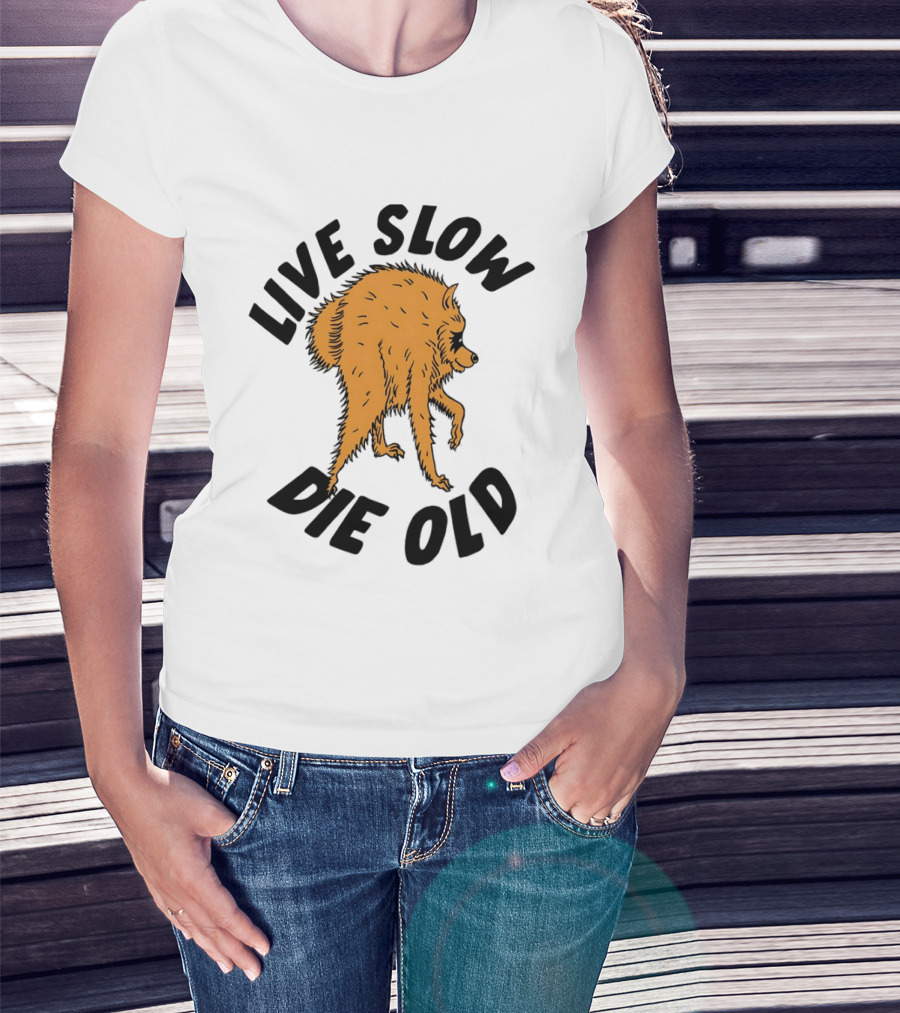 Live Slow Die Old Wolf T-Shirt