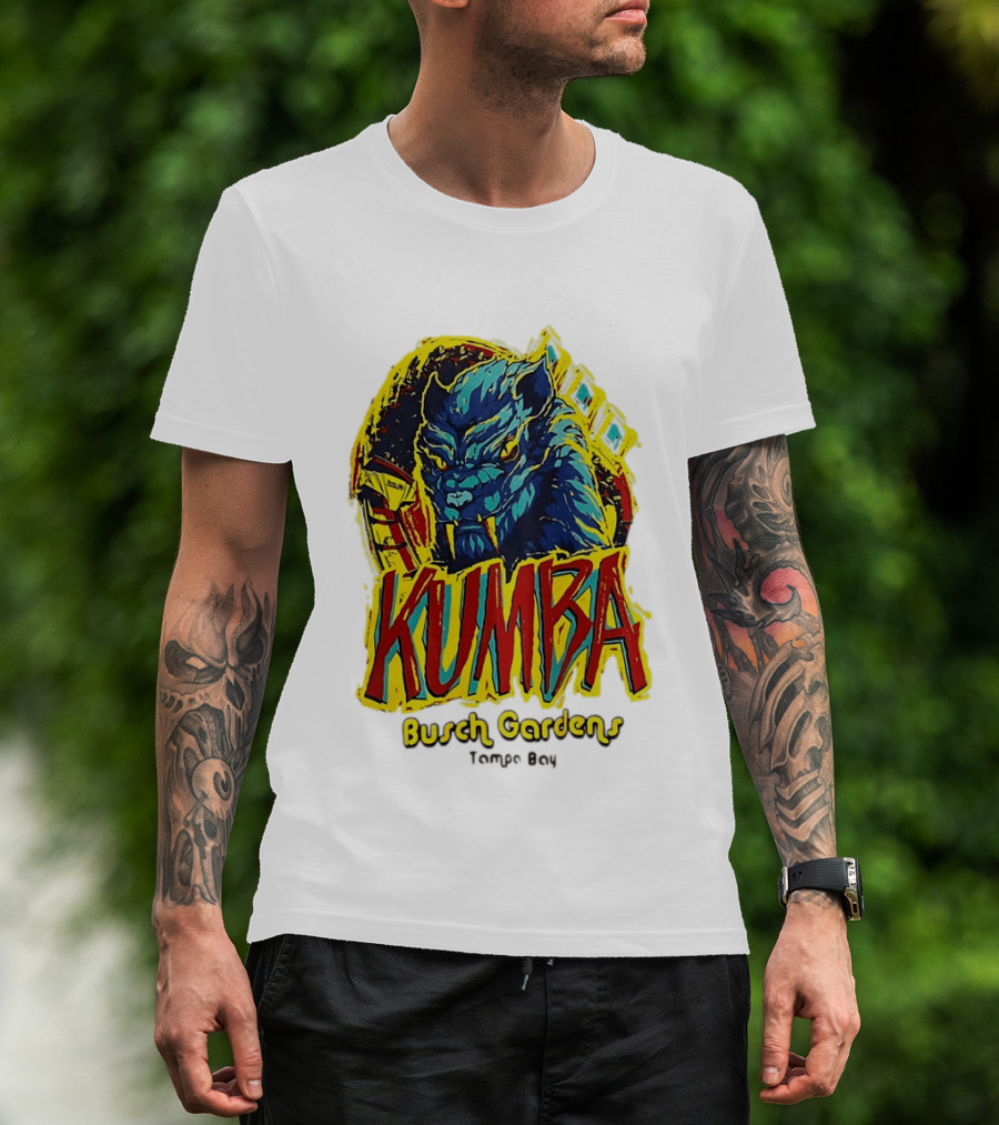 Kumba Busch Gardens Tampa Bay Roller Design With Fierce Beast T-Shirt