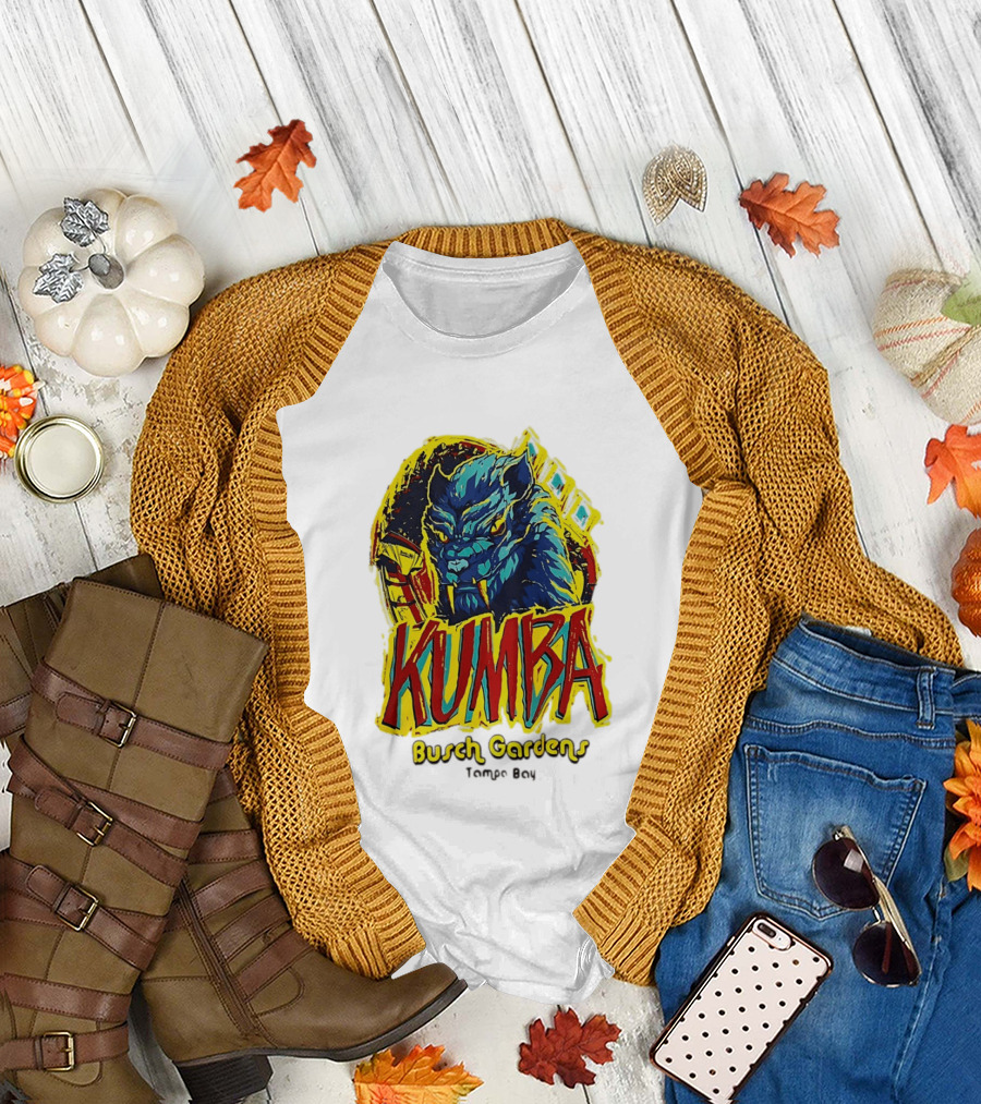 Kumba Busch Gardens Tampa Bay Roller Design With Fierce Beast T-Shirt