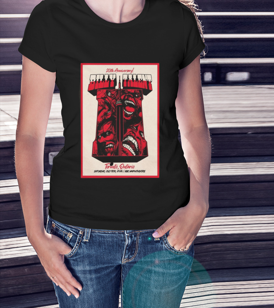 Billy Talent 20th Anniversary Toronto Ontario July 18 2026 T-Shirt