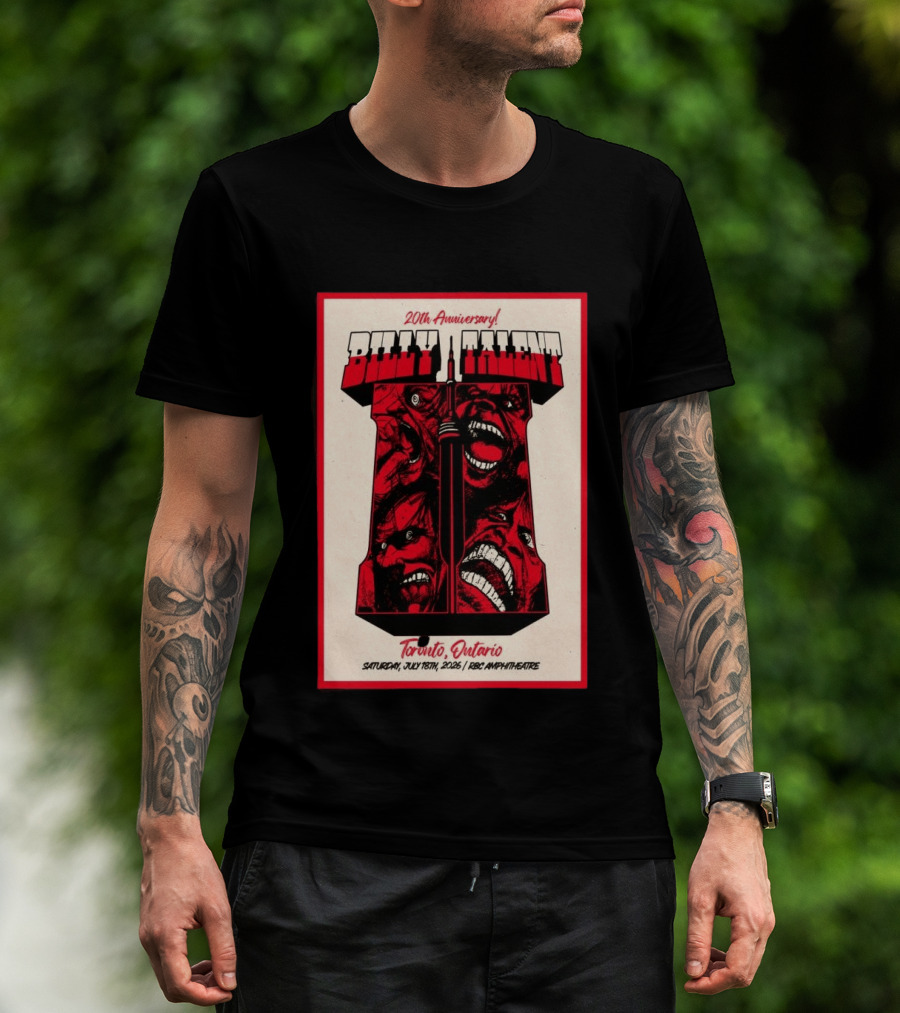 Billy Talent 20th Anniversary Toronto Ontario July 18 2026 T-Shirt
