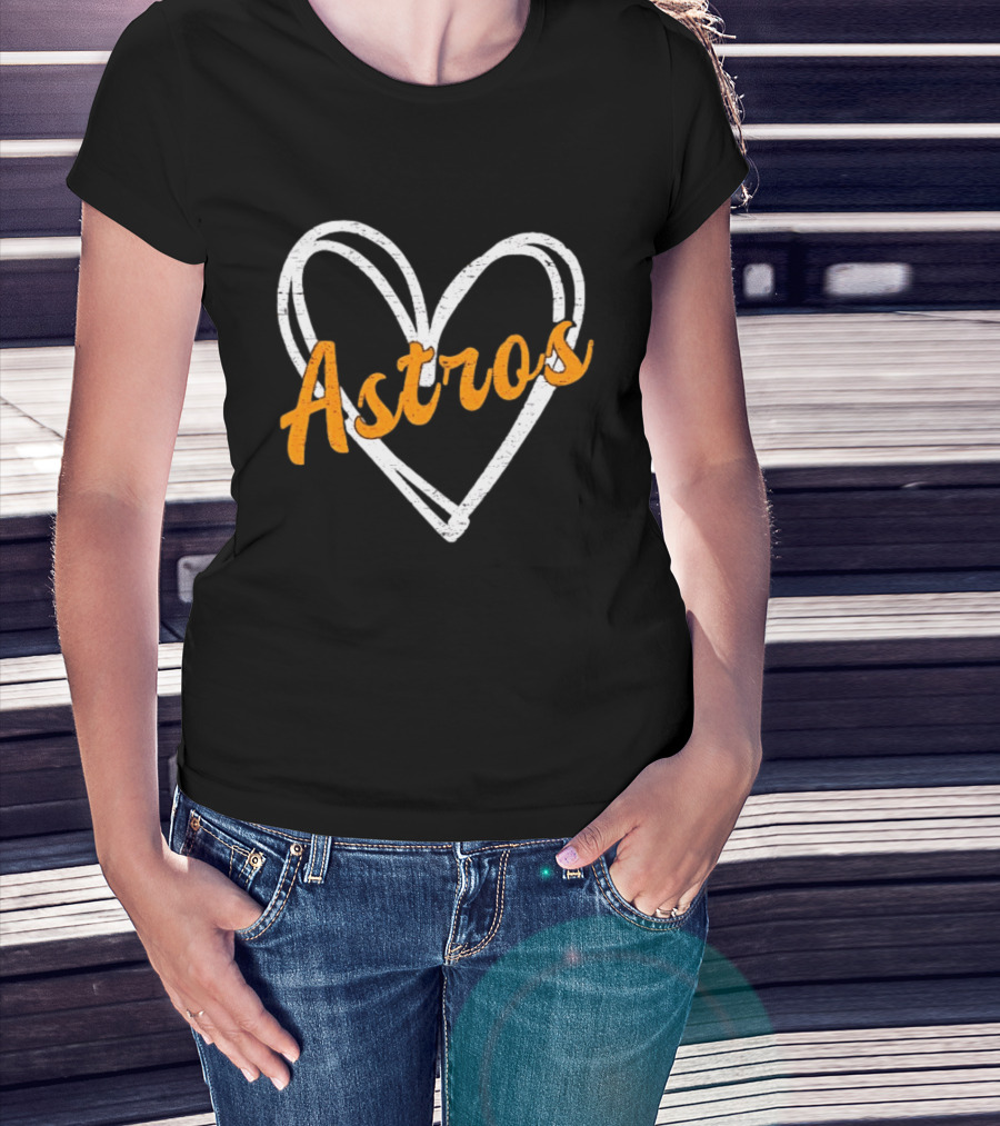 Houston Astros Heart Astros Fan T-Shirt