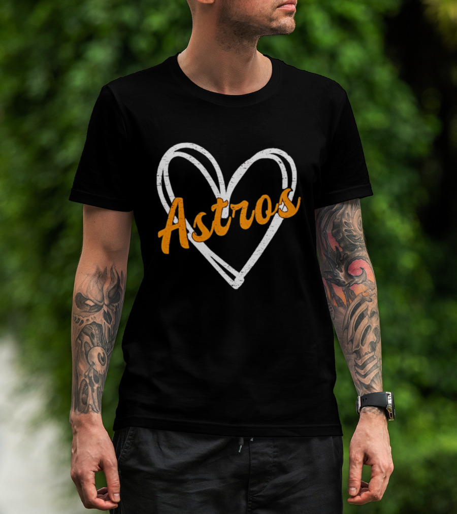 Houston Astros Heart Astros Fan T-Shirt