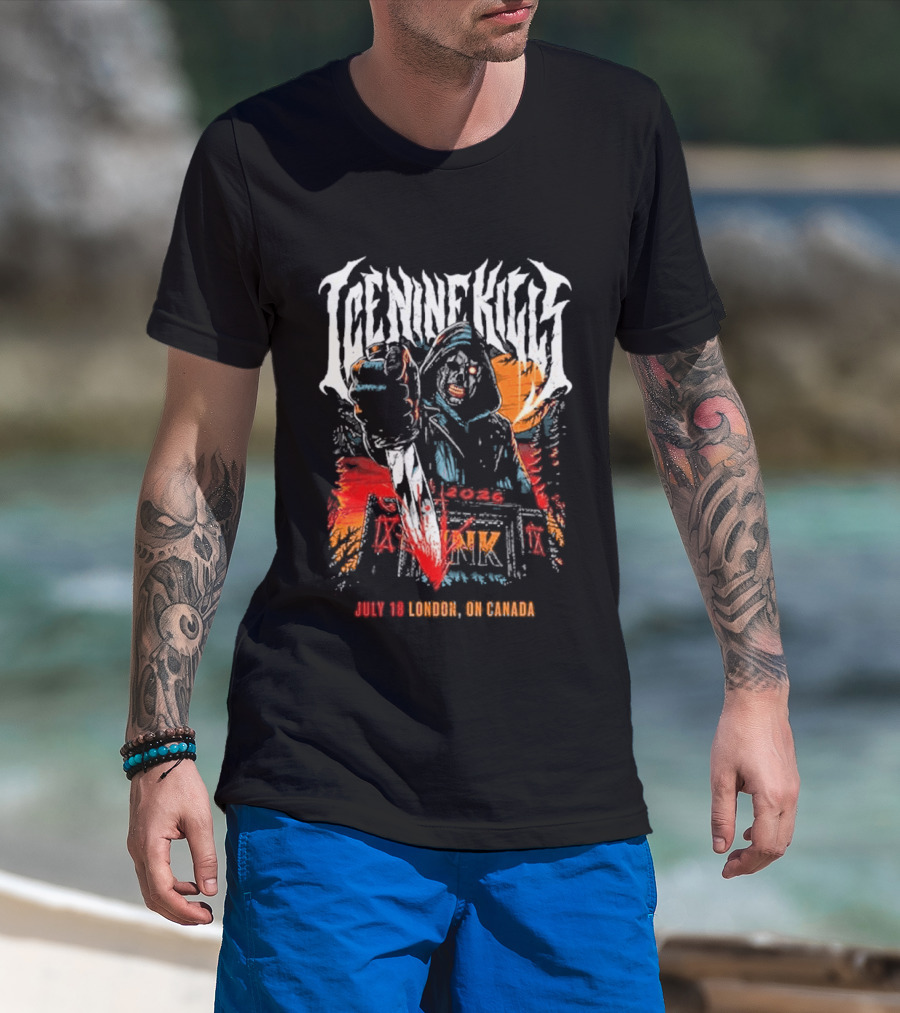 Ice Nine Kills London On Canada 2026 Exclusive On July 18 2026 At Harris Park T-Shirt