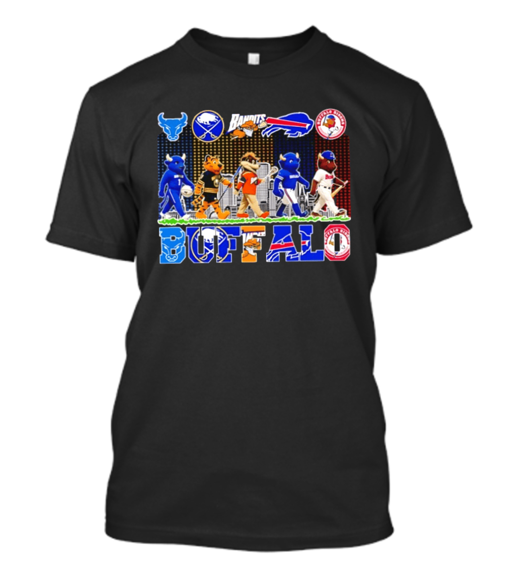 Buffalo Sports Mascots Abbey Road Skyline 2026 T-Shirt