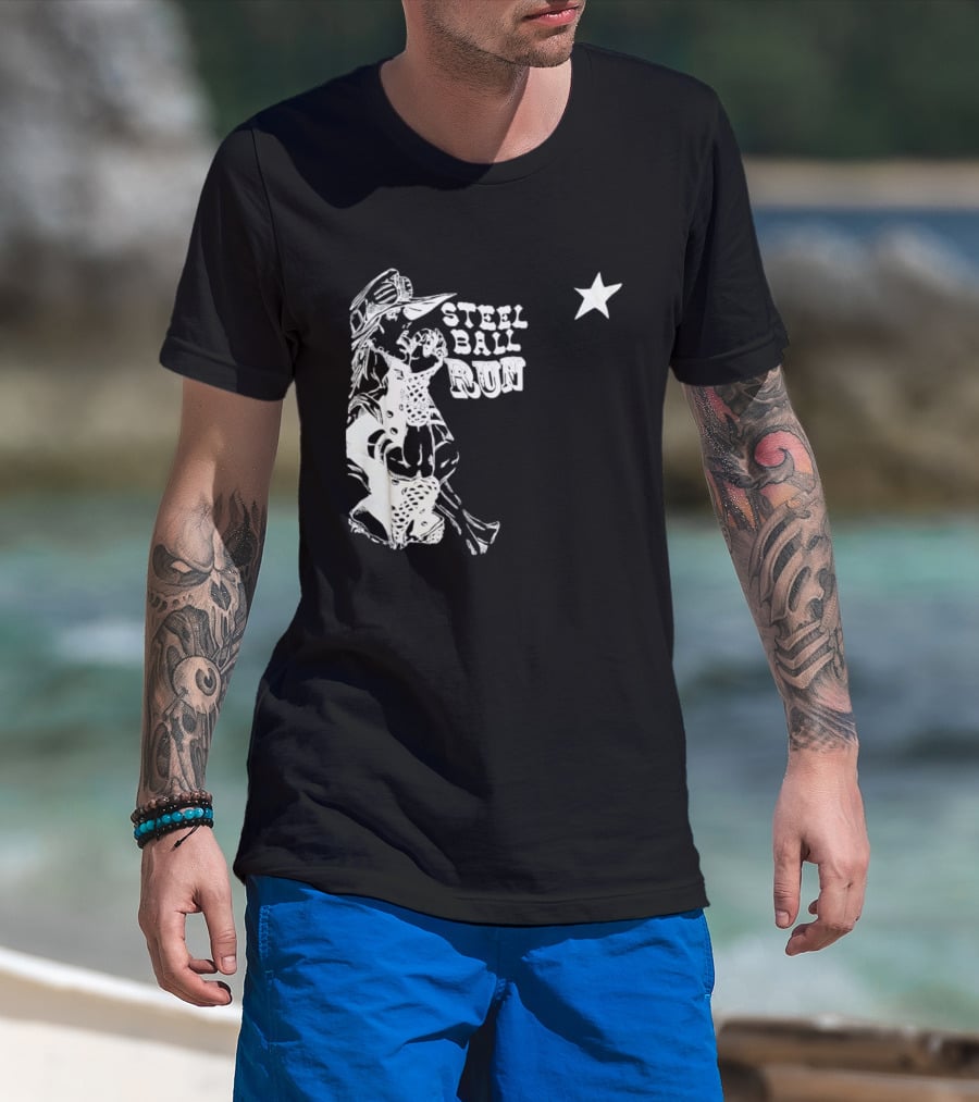 Steel Ball Run Gyro Zeppeli JoJo's Bizarre Adventure Star T-Shirt
