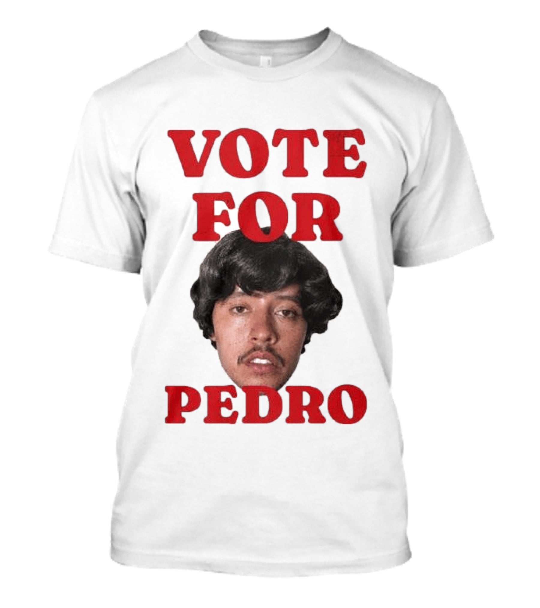 Vote For Pedro Distressed Vintage Style Iconic Headshot Retro Movie Reference T-Shirt