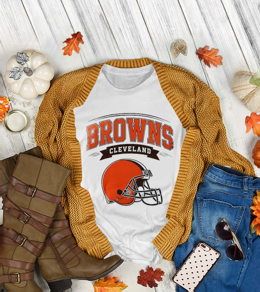 Cleveland Browns Ghostface Running Football Collaboration T-Shirt