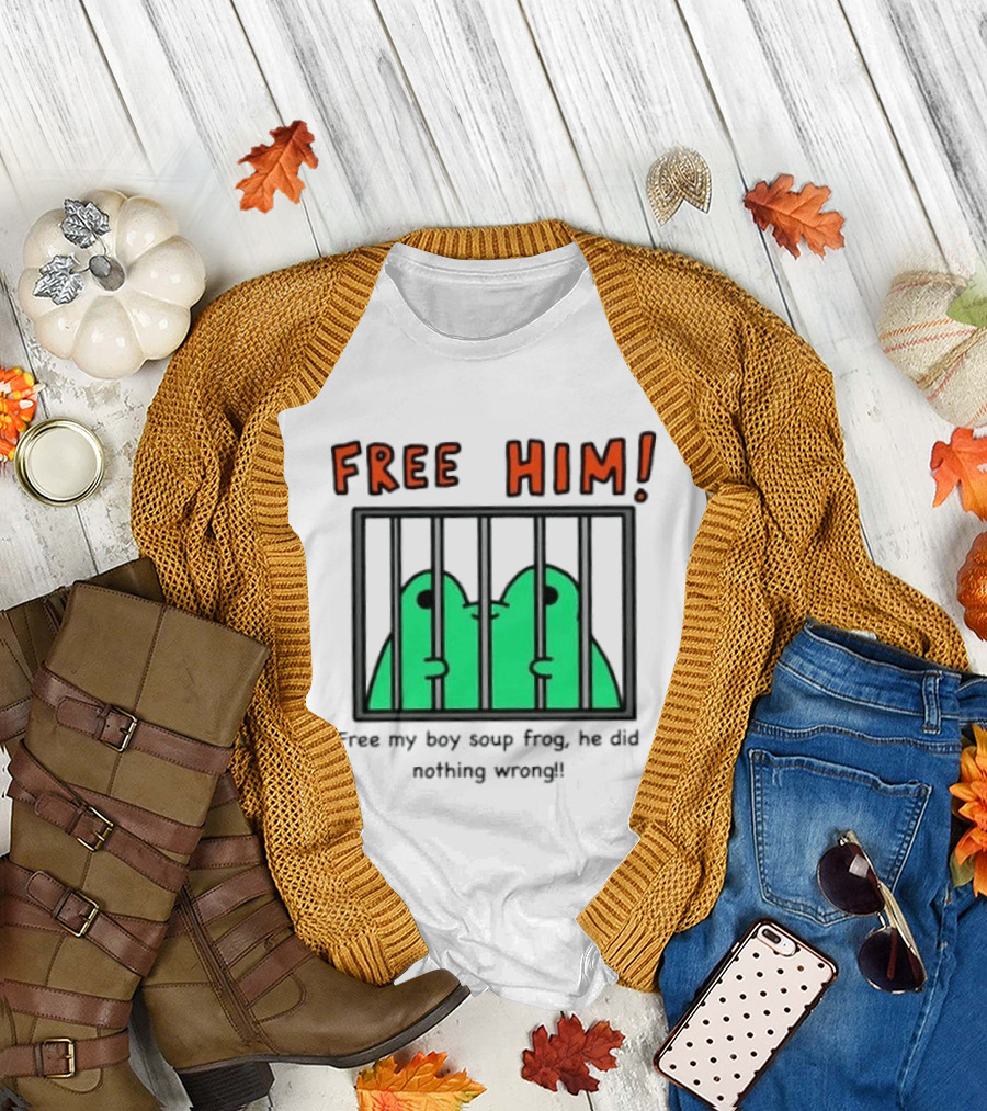 Free Him Soup Frog He Did Nothing Wrong T-Shirt