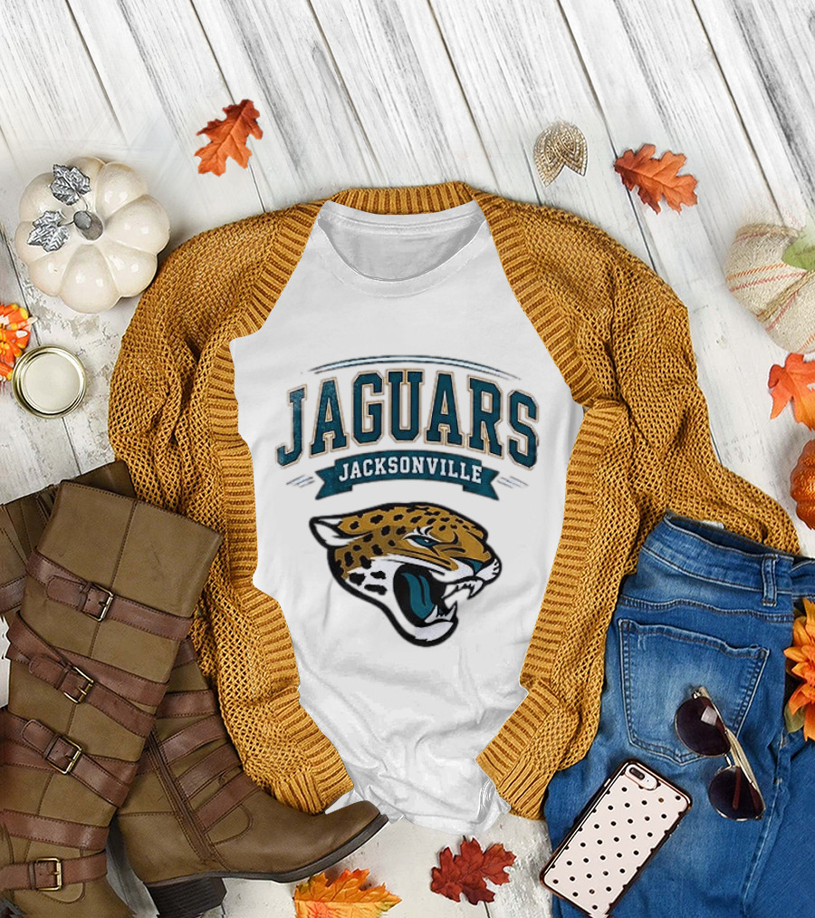 Jacksonville Jaguars Ghostface Running Football Sports Collaboration T-Shirt