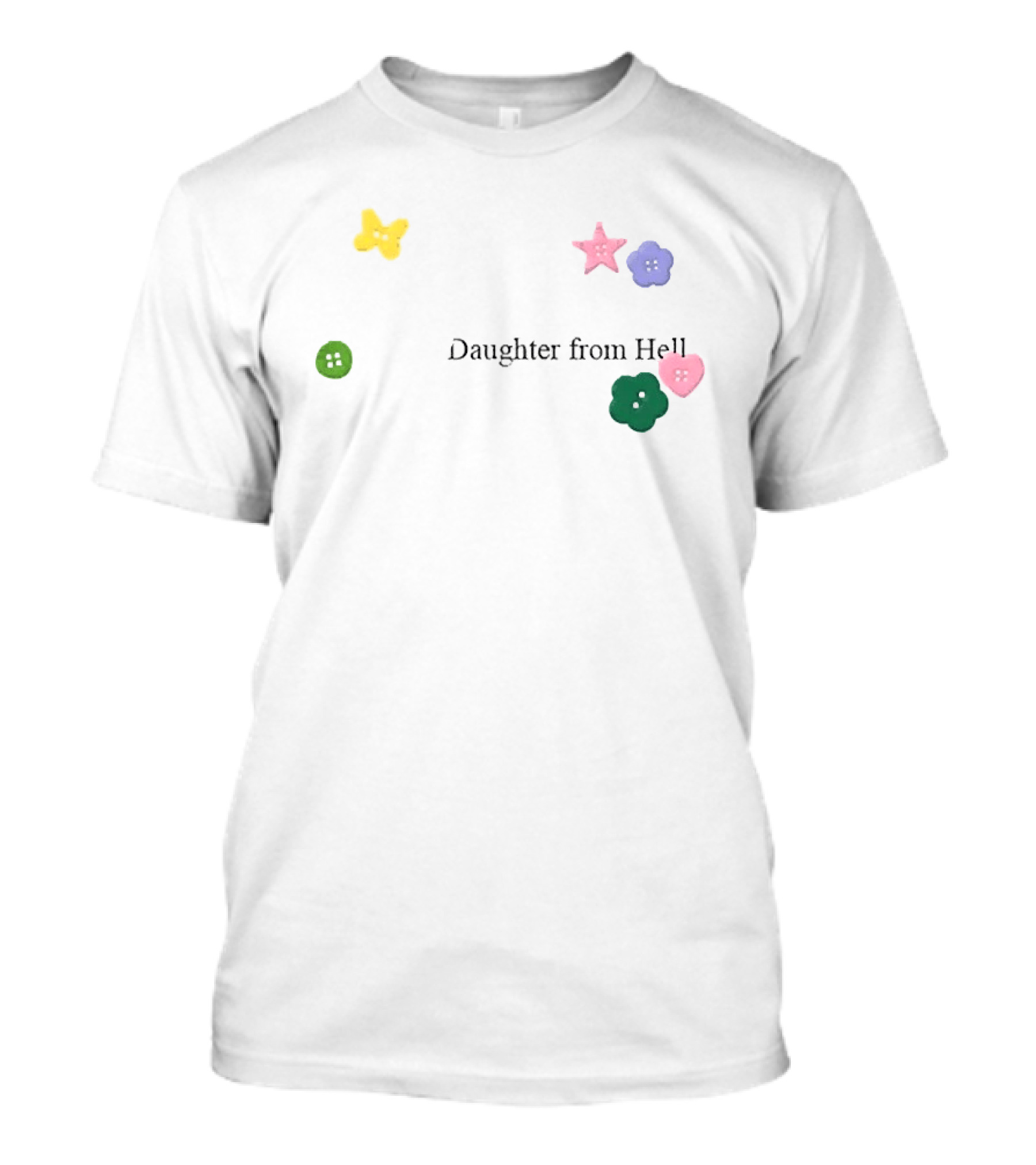 Gracie Abrams Daughter From Hell Buttons Butterfly Star Flower T-Shirt