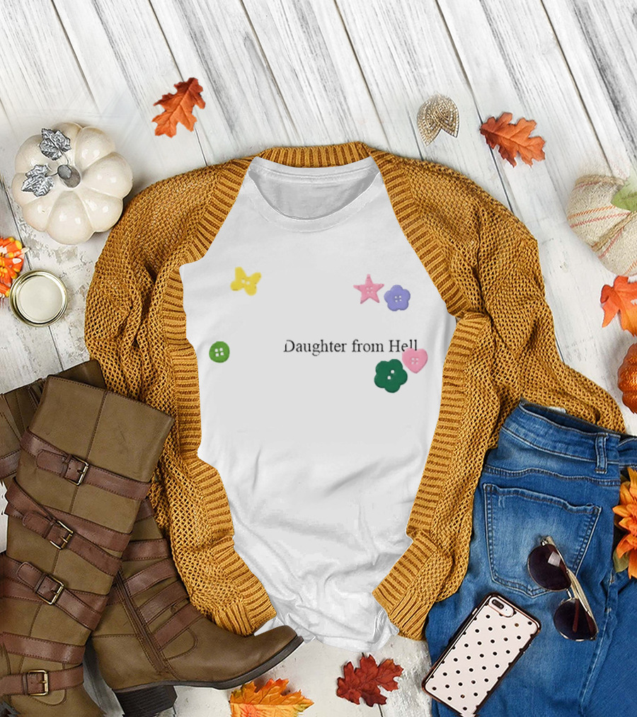 Gracie Abrams Daughter from Hell Buttons Butterfly Star Flower T-Shirt