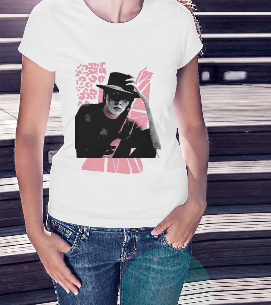 John Taylor Punk Masters Retro Style Hat And Femme Collage T-Shirt