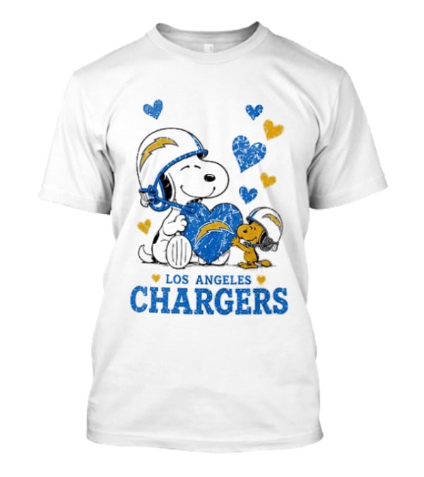 Los Angeles Chargers Peanuts Snoopy Love Laughter T-Shirt