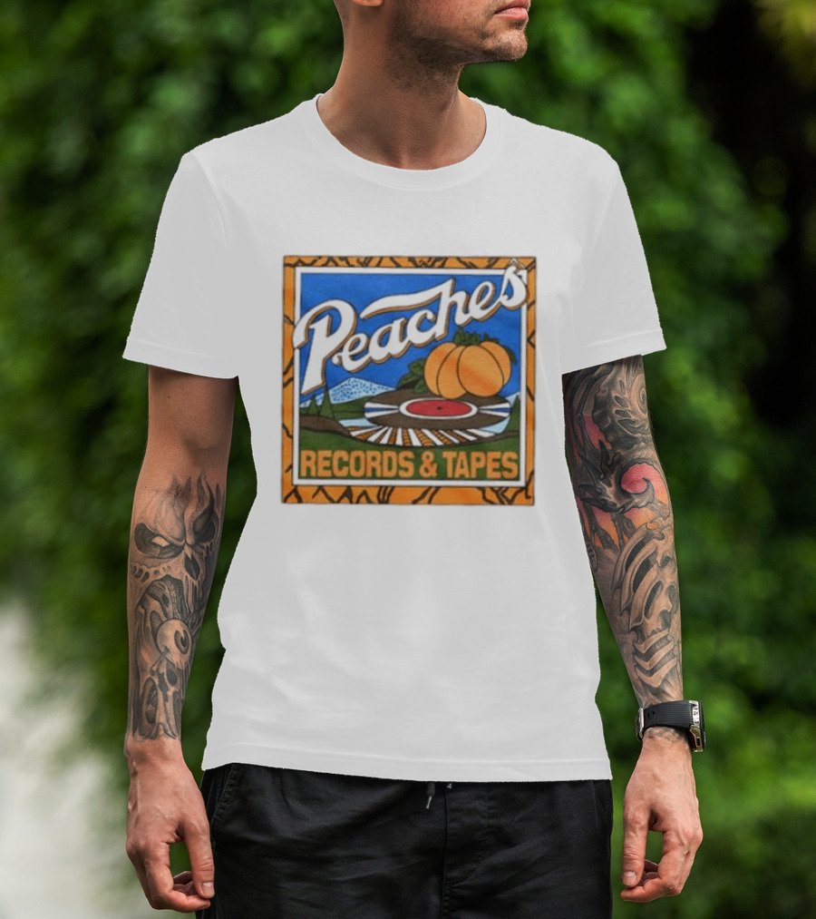Peaches Records & Tapes Vintage Vinyl Peach T-Shirt