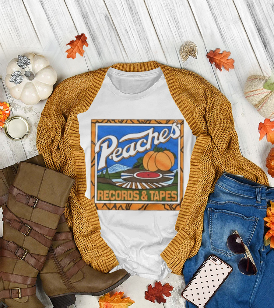 Peaches Records & Tapes Vintage Vinyl Peach T-Shirt