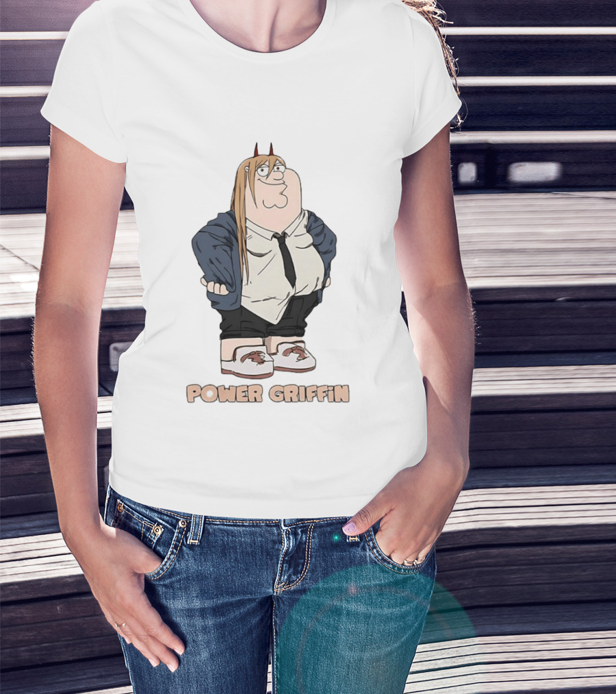 Power Griffin Chainsaw Man X Peter Griffin T-Shirt