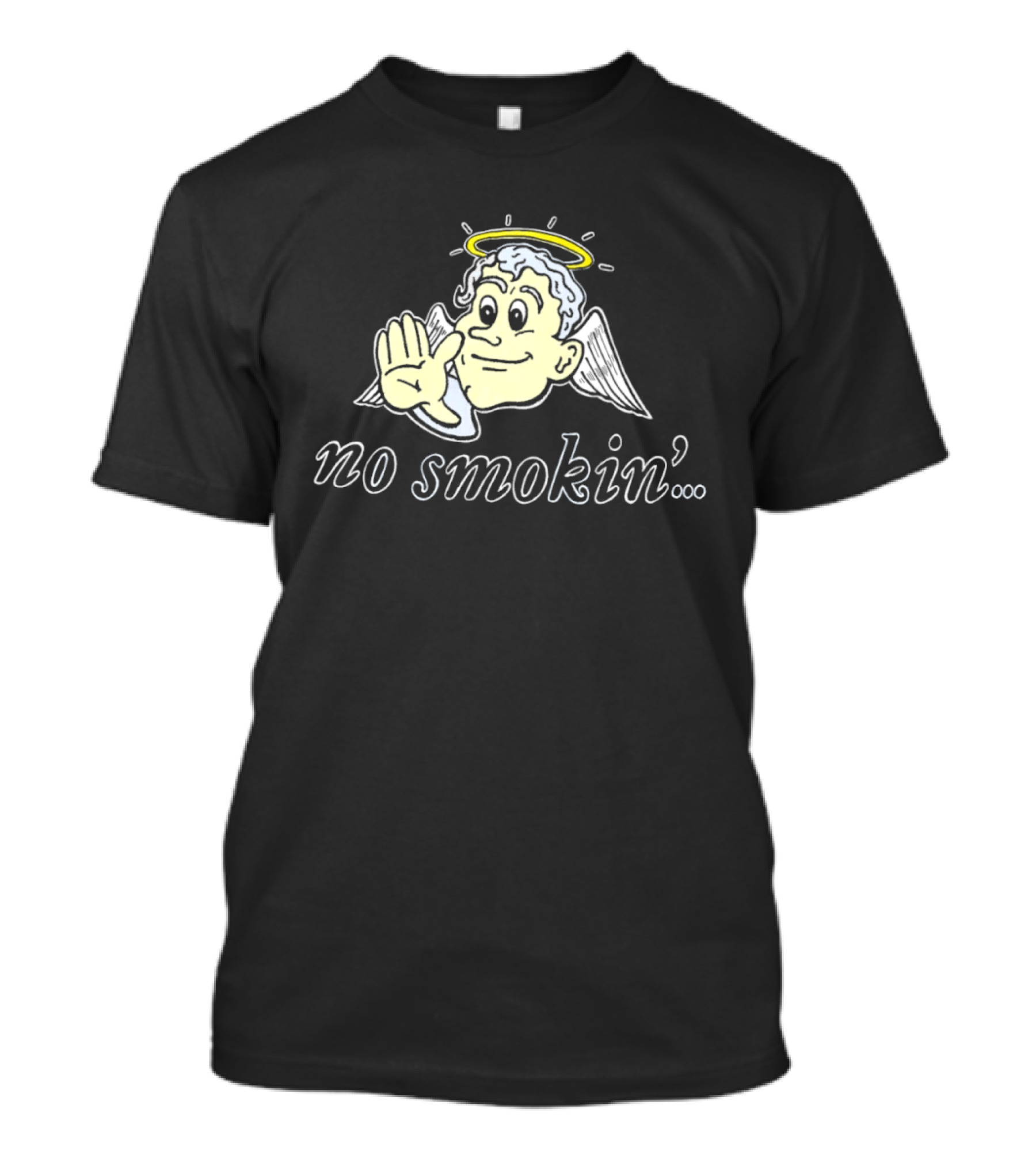 Angel Halo No Smokin' Hand Gesture T-Shirt