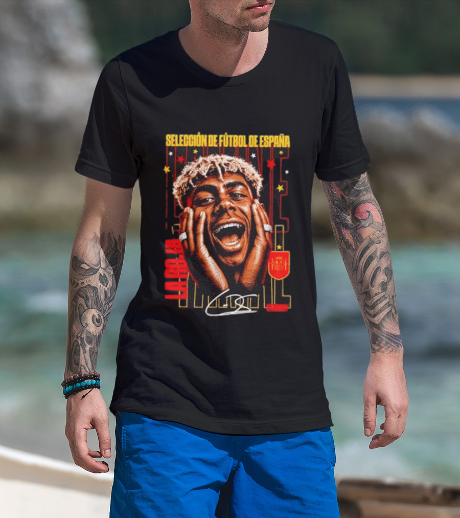 Lamine Yamal Selección De Fútbol De España La Roja Starboy Iconic Footballer España Celebration T-Shirt