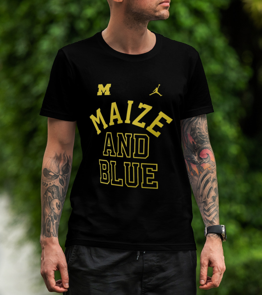 Michigan Wolverines Maize And Blue Jordan Brand M T-Shirt