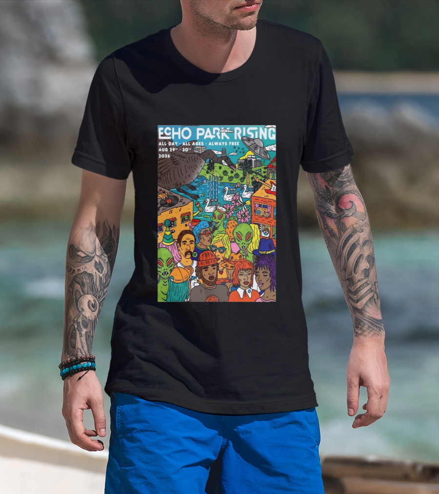 Echo Park Rising Los Angeles CA Aug 29 30 2026 All Ages Always Free T-Shirt