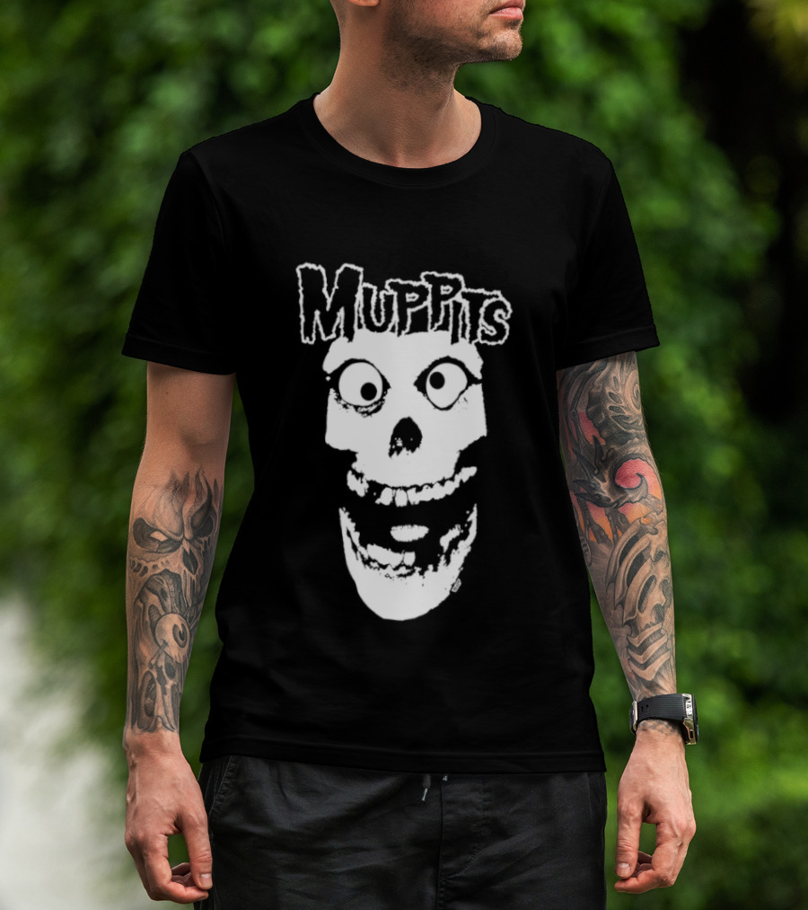 Muppits Punk Rock Skull Misfits T-Shirt