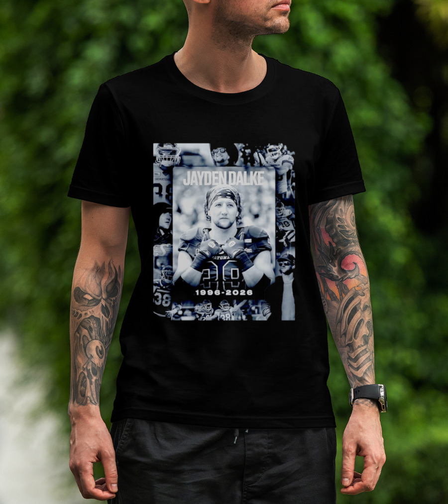 Jayden Dalke Saskatchewan Roughriders 1996 2026 Football Player Collage T-Shirt