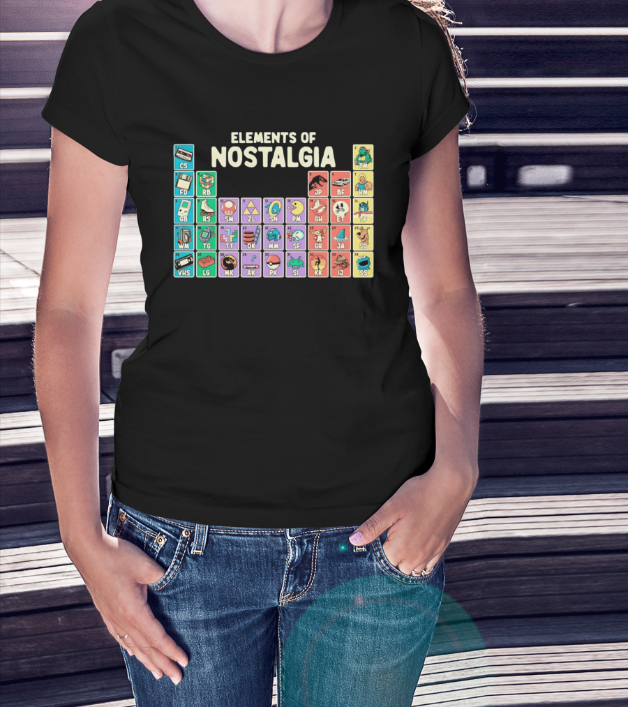 Elements Of Nostalgia Periodic Table Classic Memories T-Shirt