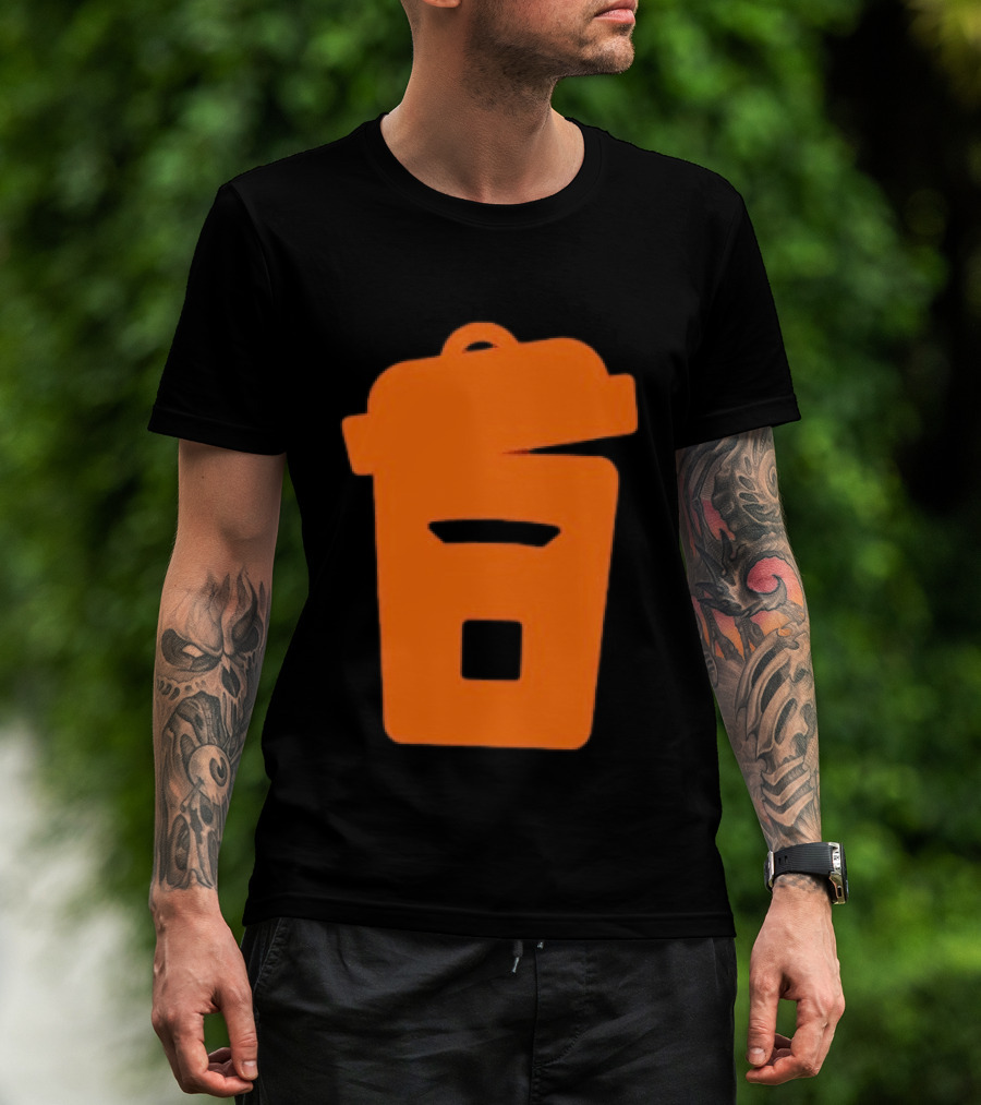 Orange Trash Can Garbage Bin Waste Basket T-Shirt