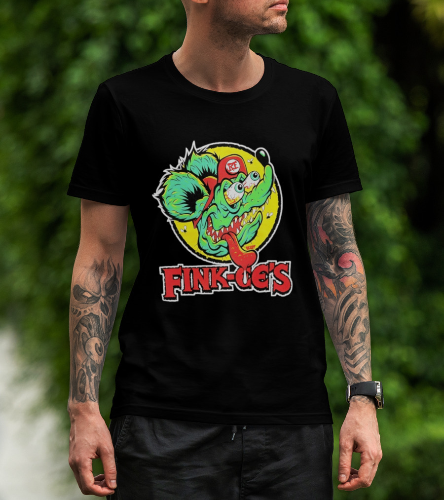 Fink Oe's Rat Fink RE Beast Ed Roth Hot Rod T-Shirt