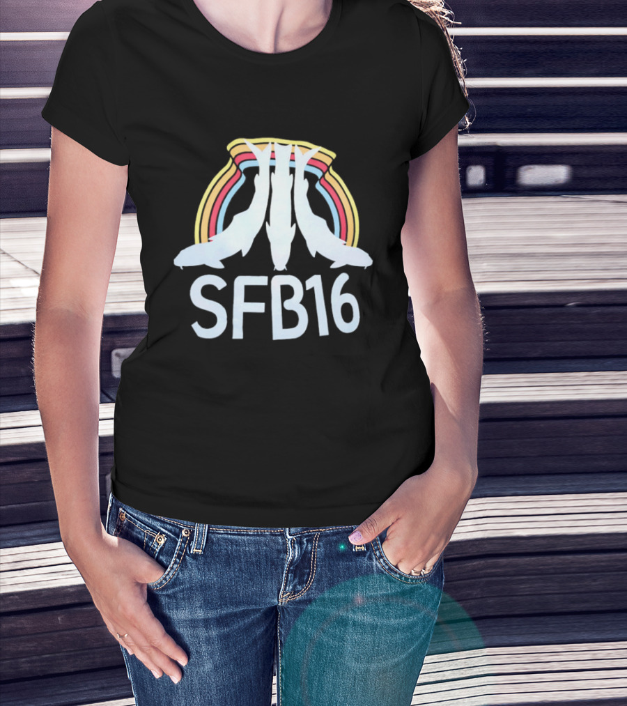 SFB16 Fish Fishing Rainbow T-Shirt