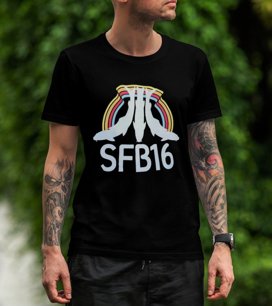SFB16 Fish Fishing Rainbow T-Shirt