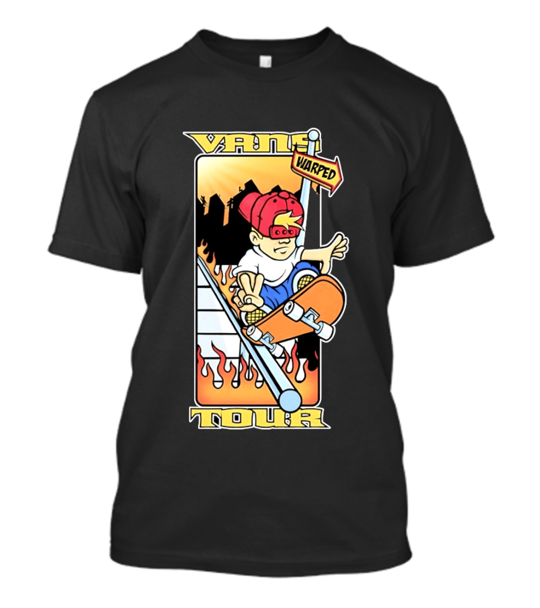 Vans Warped Tour Skater Punk Rock Skateboarding T-Shirt