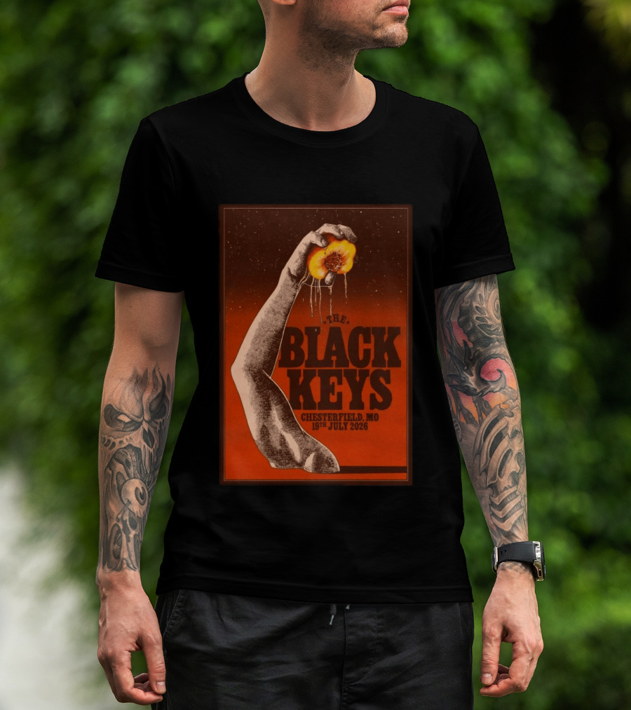 The Black Keys Chesterfield MO 19th July 2026 Dripping Peach Arm T-Shirt