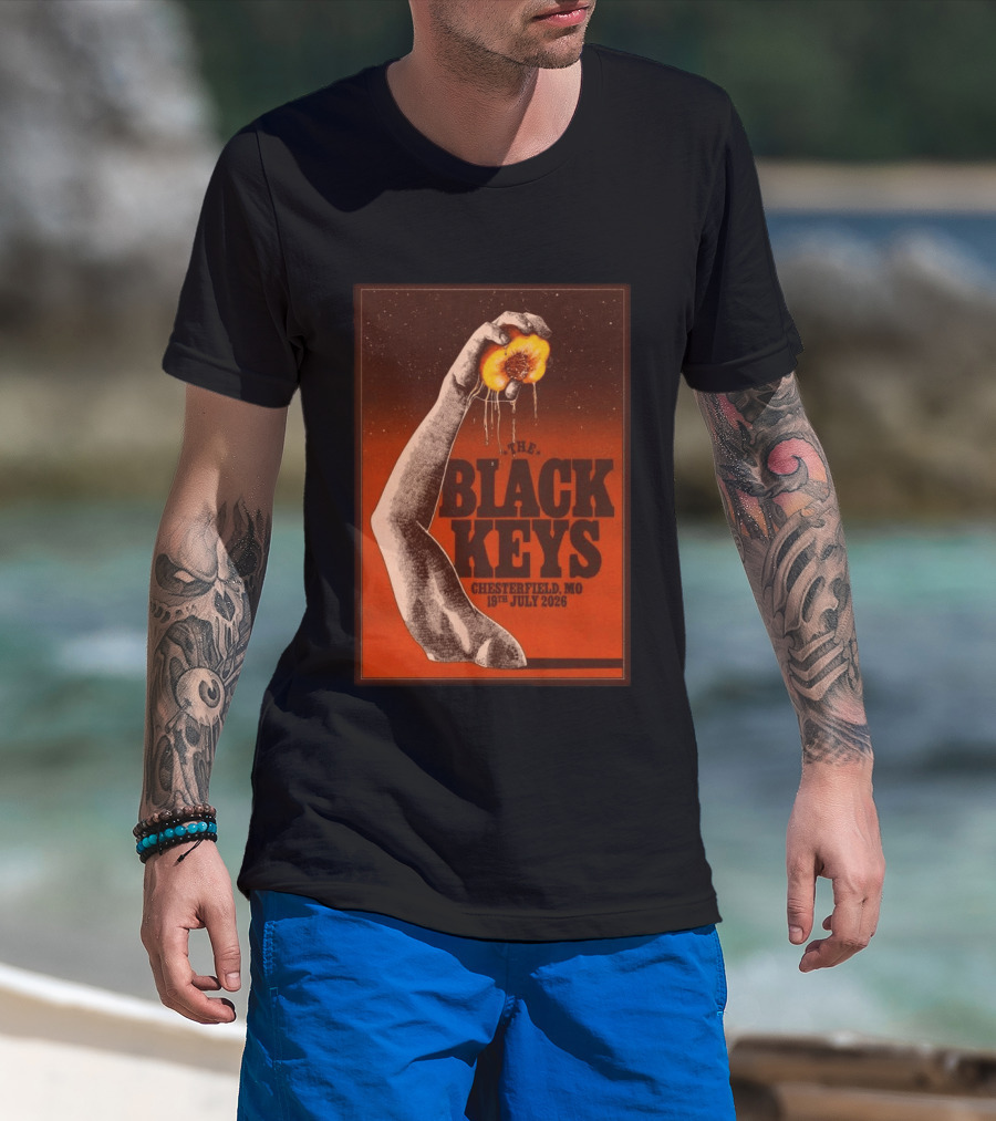 The Black Keys Chesterfield MO 19th July 2026 Dripping Peach Arm T-Shirt