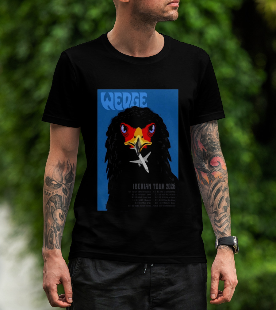 Wedge Iberian Tour 2026 Eagle Design With Airplane T-Shirt