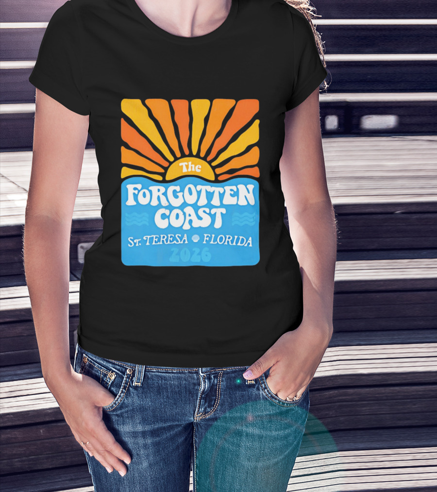 The Forgotten Coast St Teresa Florida 2026 Sunset Waves T-Shirt
