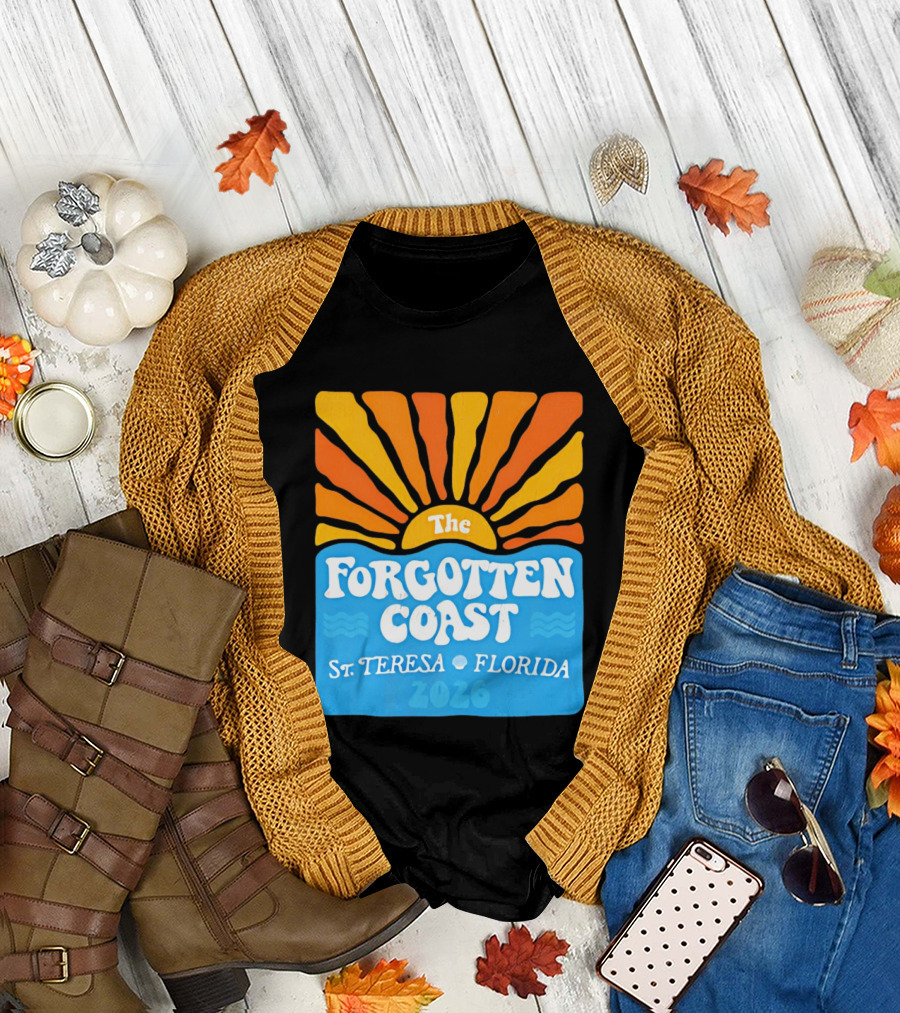 The Forgotten Coast St Teresa Florida 2026 Sunset Waves T-Shirt