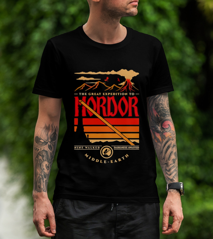 The Great Expedition To Mordor Middle Earth Journey Adventure Walking Challenge T-Shirt