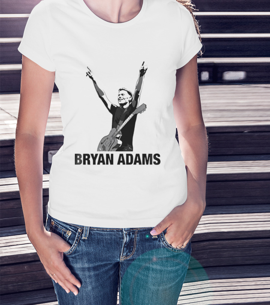 Bryan Adams Guitar Celebration Pose T-Shirt