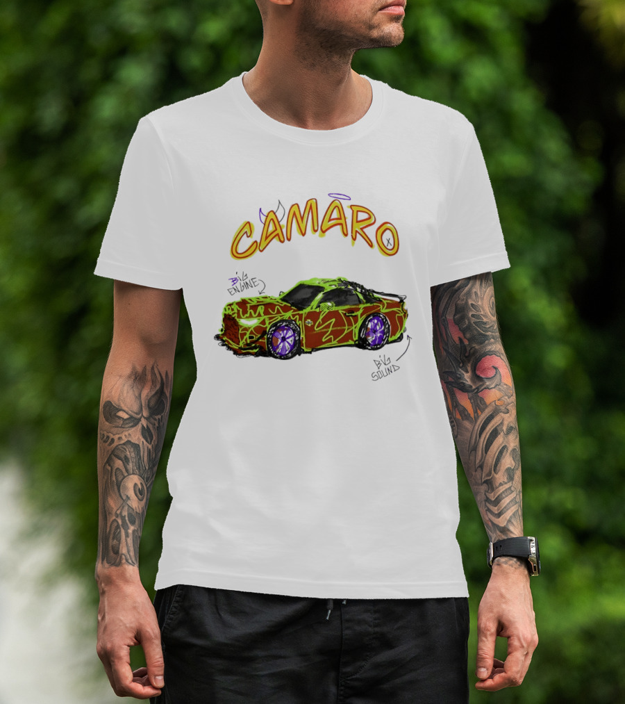Camaro Big Engine Big Sound Vibrant Street T-Shirt
