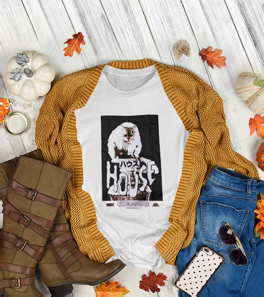 House Hardcore Chocolate Cult Classics Cat Horror T-Shirt