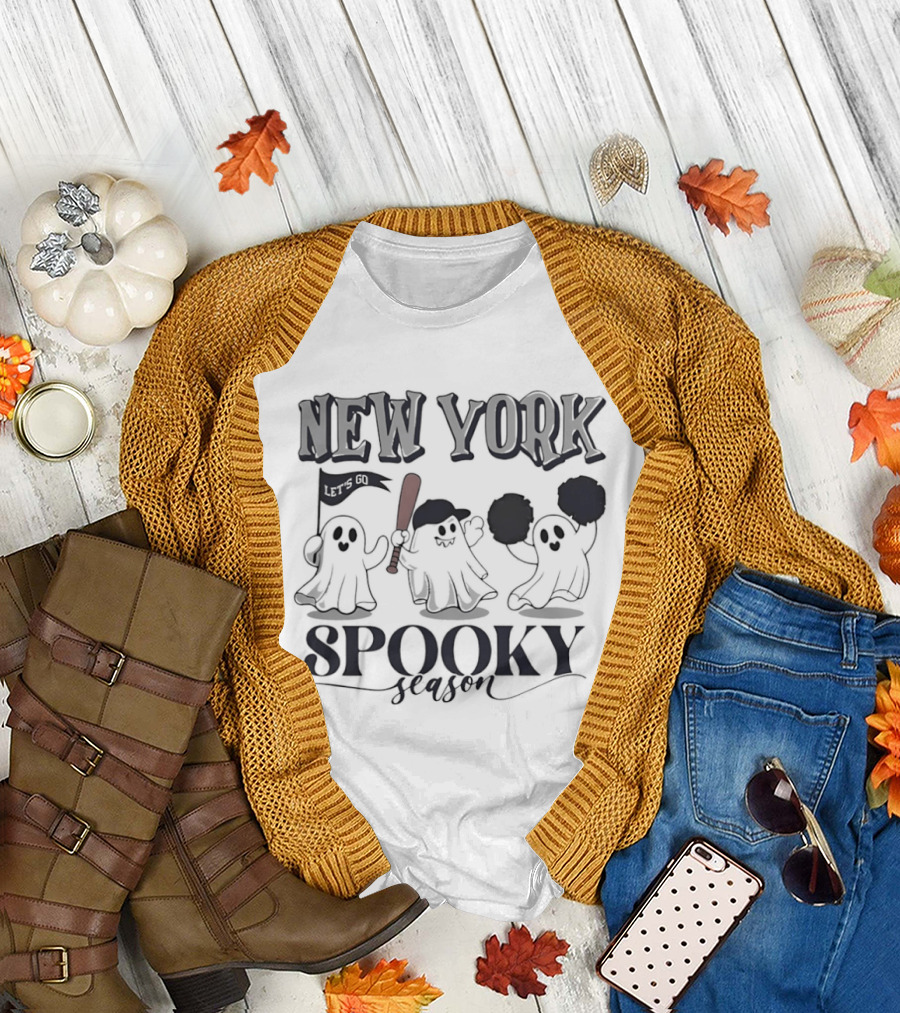 New York Spooky Season Ghosts Halloween Fun T-Shirt