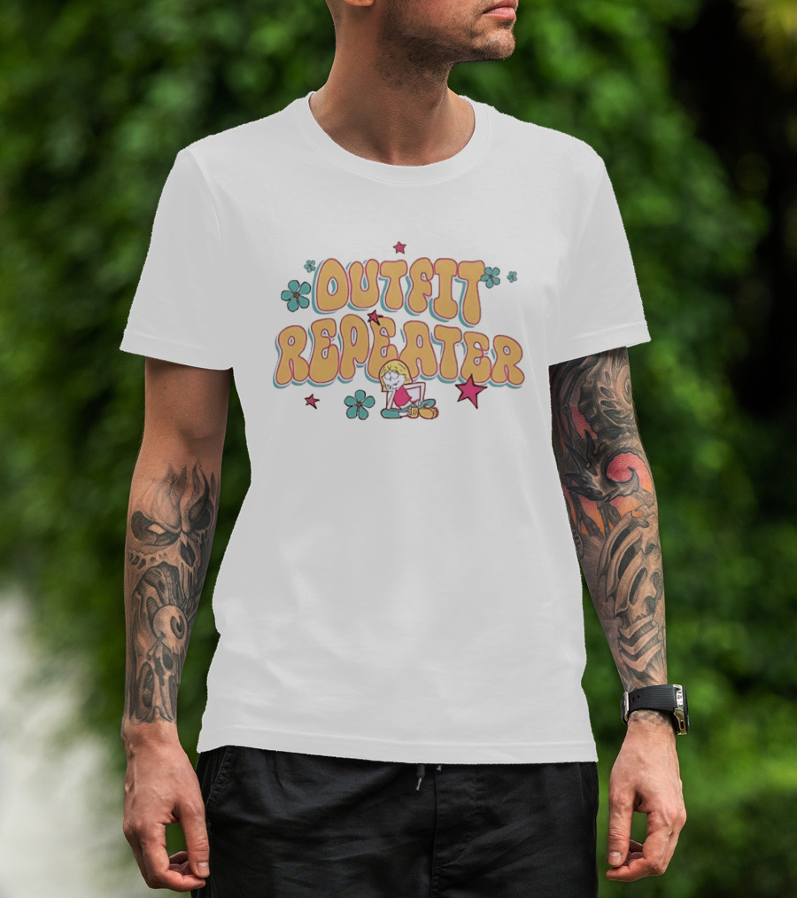 Outfit Repeater Fashion Aesthetic Cartoon Character Flowers Stars T-Shirt