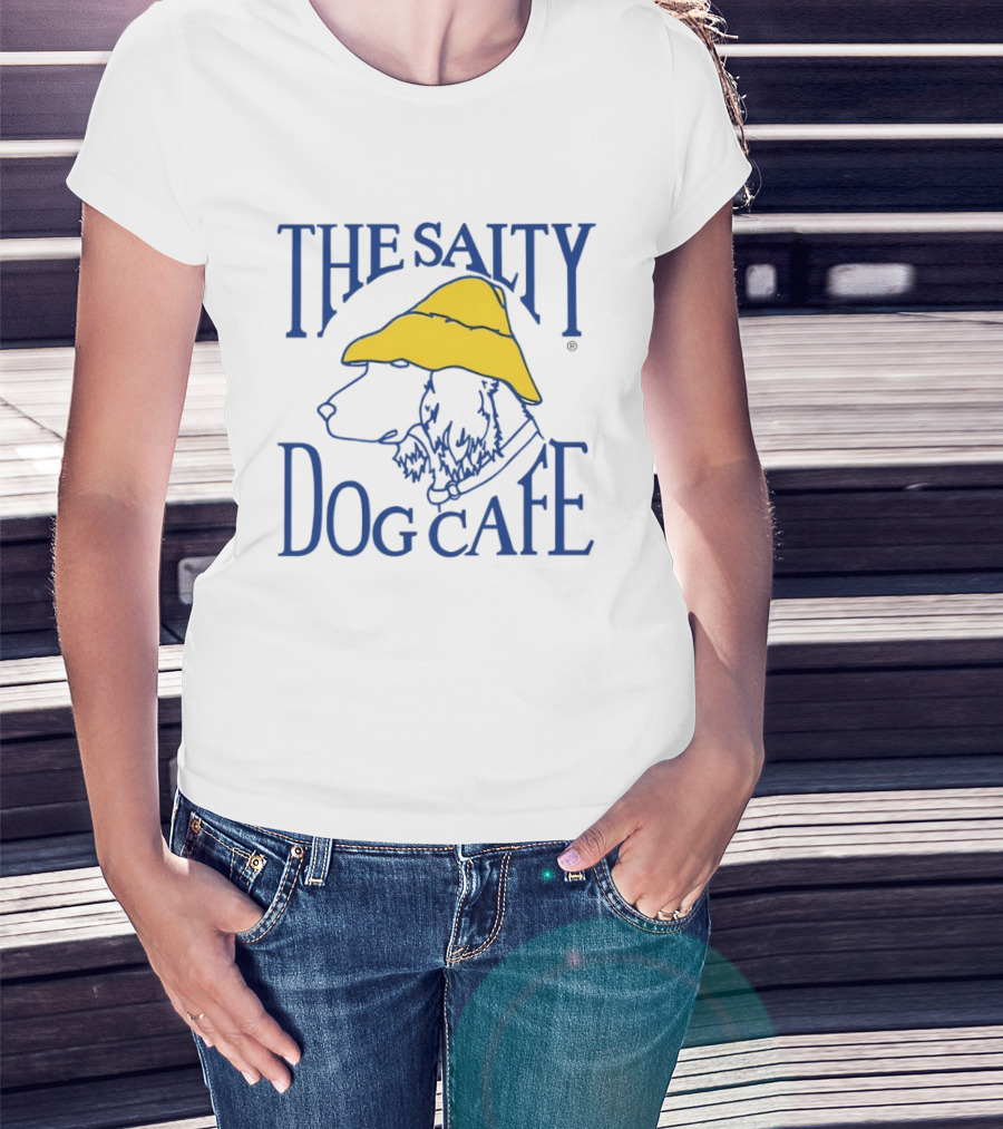 The Salty Dog Cafe Hilton Head Iconic Yellow Hat Logo South Carolina T-Shirt