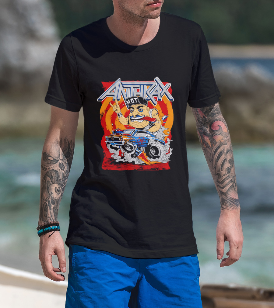 Anthrax N.O.T Muscle Car Ed Roth Style Illustration Monster Metal Rock T-Shirt